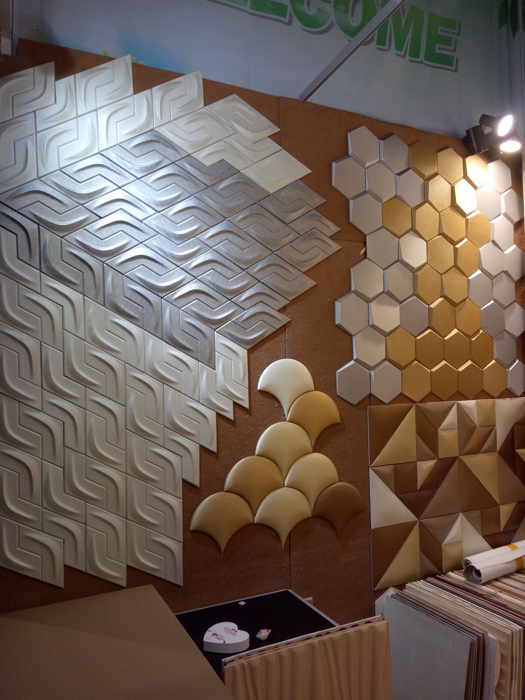A prueba de humedad azulejo de mosaico en 3D de oro