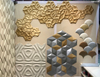 Azulejo de mosaico 3d de oro dorado